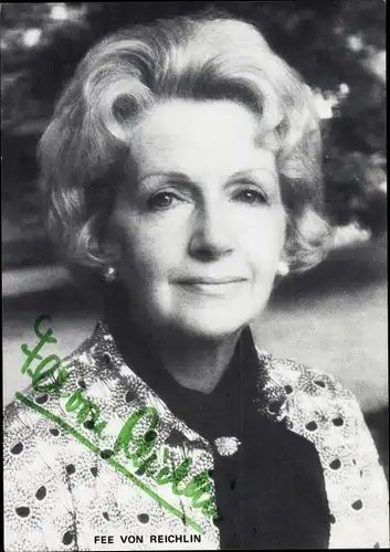 Ak Schauspielerin Fee Von Reichlin, Portrait, Autogramm