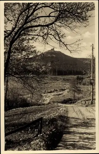 Ak Ještěd Jeschken Region Reichenberg, Neues Jeschkenhaus auf der Jeschkenkoppe