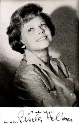 Ak Schauspielerin Gisela Peltzer, Portrait, Autogramm