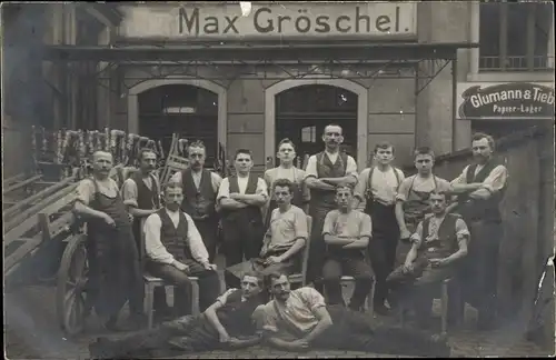 Foto Ak Dresden Pirnaische Vorstadt, Pillnitzer Straße 53,Max Gröschel,Papierlager Glumann & Triebel