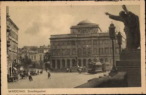 Ak Warszawa Warschau Polen, Staschicpalast