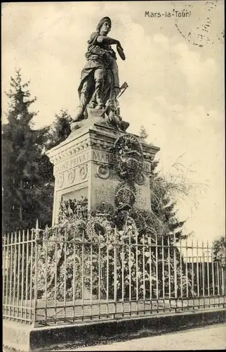 Ak Mars la Tour Lothringen Meurthe et Moselle, Kriegerdenkmal