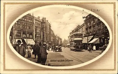 Präge Passepartout Ak Leicester East Midlands England, Gallowtree Gate