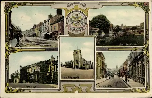 Passepartout Ak Malton North Yorkshire England, Yorkersgate, The Lodge, St. Michael's