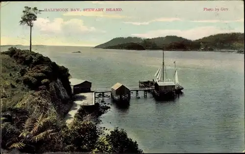 Ak Stewart Island Neuseeland, Halfmoon Bay