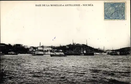 Ak Noumea Neukaledonien, Baie de la Moselle et Artillerie