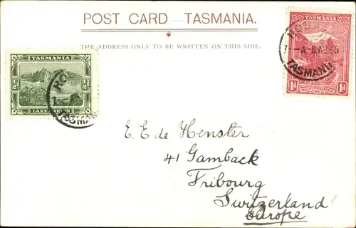 Ak Hobart Tasmanien Australien, General Post Office