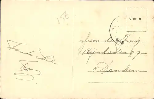 Ak Achthuizen Südholland, Straßenpartie, Häuser