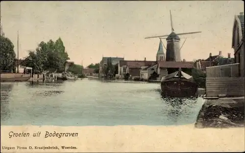 Ak Bodegraven Rijn Südholland, Rijn, Windmühle