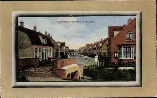 Passepartout Ak Krimpen aan den IJssel Südholland, Tuinstraat