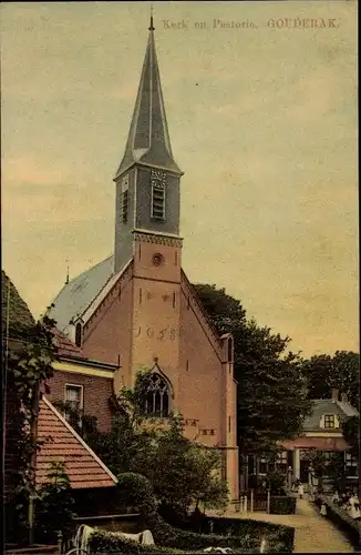 Ak Gouderak Südholland, Kerk en Pastorie