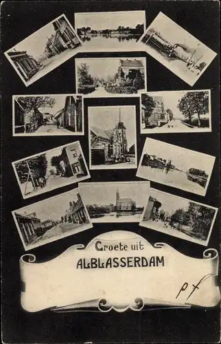 Ak Alblasserdam Südholland, Stadtansichten