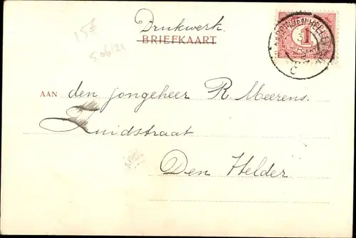 Ak Hellevoetsluis Südholland, R. K. Kerk en Pastorie