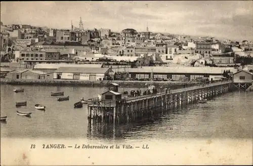 Ak Tanger Marokko, Le Debarcadere et la Ville