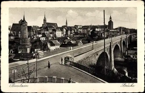 Ak Bautzen in der Oberlausitz, Kronprinzenbrücke