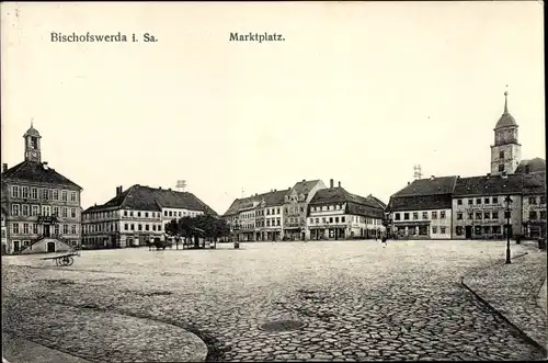 Ak Bischofswerda, Marktplatz