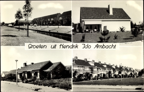 Ak Hendrik Ido Ambacht Südholland, Häuserreihe, Geschäft Nr. 3728252