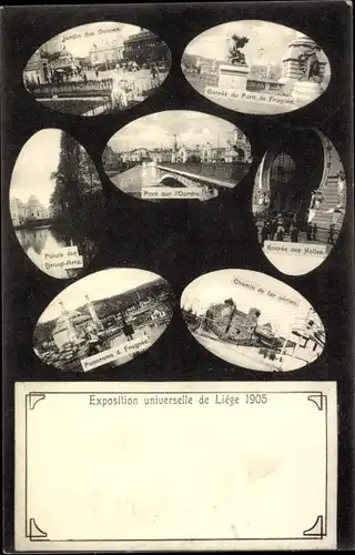 Ak Liège Lüttich Wallonien, Exposition Universelle 1905, Chemin de fer, Panorama