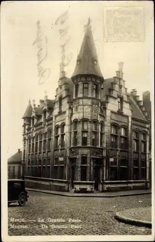 Ak Menin Menen Meenen Lys Westflandern, La Grande Poste, De Groote Post