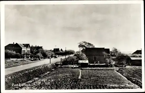 Ak Zuid-Eierland Texel Nordholland Niederlande, Straßenpartie