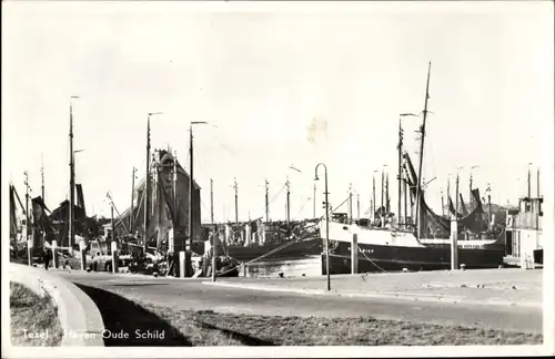 Ak Texel Nordholland Niederlande, Haven Oude Schild