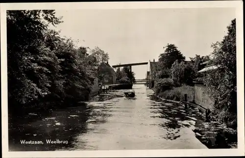 Ak Westzaan Zaanstad Nordholland Niederlande, Weelbrug