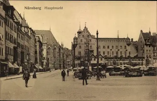 Ak Nürnberg in Mittelfranken, Hauptmarkt