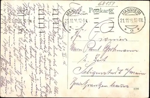 Ak Mannheim in Baden, Wasserturm mit Anlagen