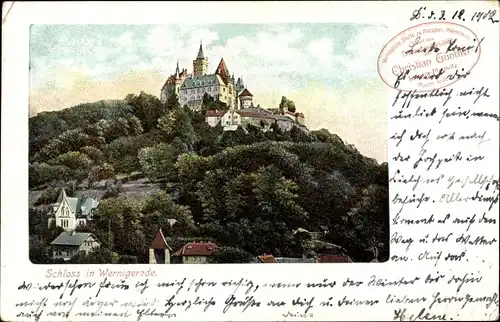 Ak Wernigerode im Harz, Schloss