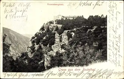 Ak Thale im Harz, Bodetal, Hexentanzplatz