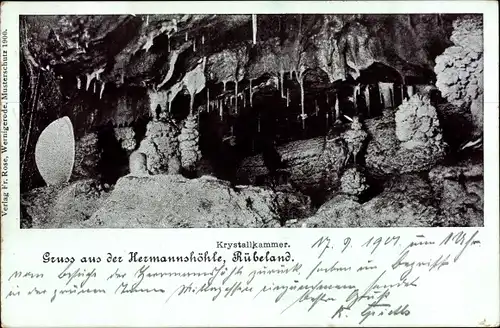 Ak Rübeland Oberharz am Brocken, Hermannshöhle, Kristallkammer