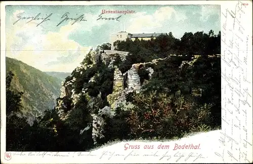 Ak Thale im Harz, Bodetal, Hexentanzplatz