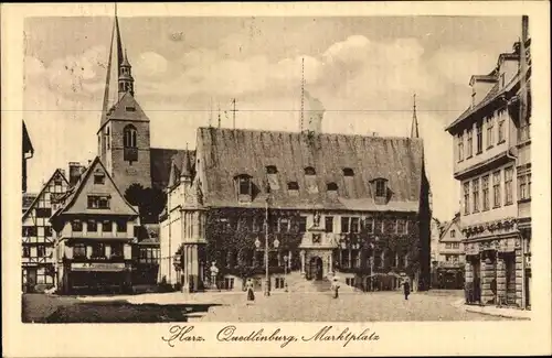 Ak Quedlinburg im Harz, Marktplatz