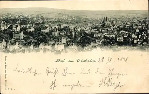 Ak Wiesbaden in Hessen, Panorama