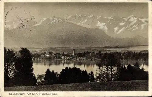 Ak Seeshaupt am Starnberger See, Panorama