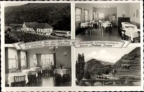 Ak Walporzheim Bad Neuenahr Ahrweiler, Wein- und Bier-Restaurant Onkel Jupp, Inneres