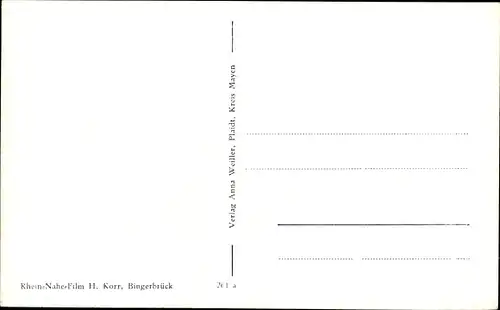 Ak Plaidt in der Eifel, Straßenpartien, Gasthof Burg Wernerseck, Inh. Willi Pötsch