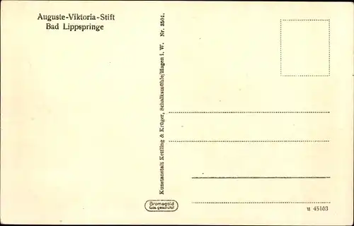 Ak Bad Lippspringe, Auguste Viktoria Stift, Oberlichtsaal