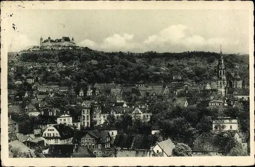 Ak Coburg in Oberfranken, Panorama der Altstadt, Veste, Moritzkirche