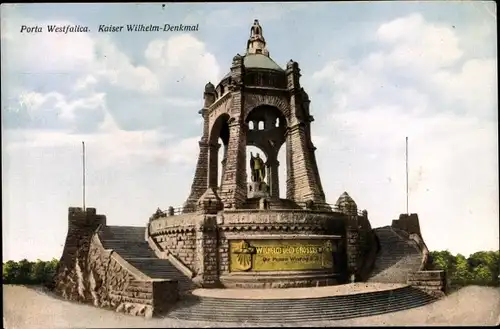 Ak Porta Westfalica an der Weser, Kaiser Wilhelm-Denkmal