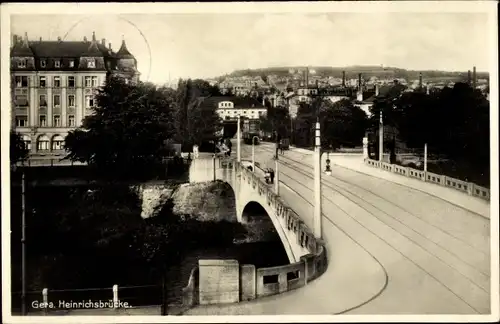 Ak Gera in Thüringen, Heinrichsbrücke