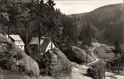 Ak Fehrenbach Masserberg im Thüringer Schiefergebirge, Wegpartie