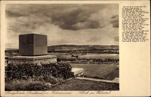 Ak Todenmann Rinteln in Niedersachsen, Dingelstedt Denkmal