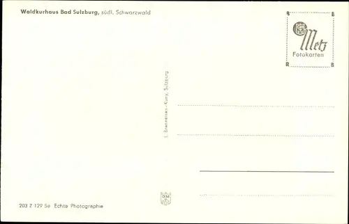 Ak Sulzburg im Breisgau Hochschwarzwald, Blick auf das Waldkurhaus