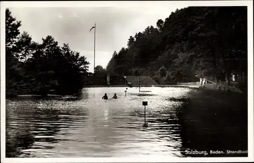 Ak Sulzburg im Markgräflerland Baden Schwarzwald, Strandbad