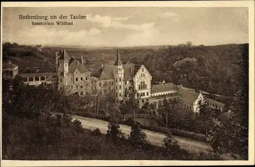 Ak Rothenburg ob der Tauber Mittelfranken, Sanatorium Wildbad