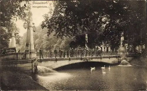 Ak Düsseldorf am Rhein, Königsbrücke