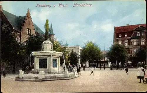 Ak Homberg Duisburg im Ruhrgebiet, Marktplatz
