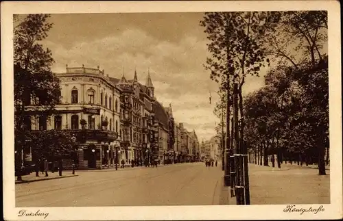 Ak Duisburg im Ruhrgebiet, Königstraße, Hotel