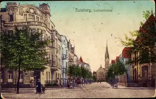 Ak Duisburg im Ruhrgebiet, Lutherstrasse